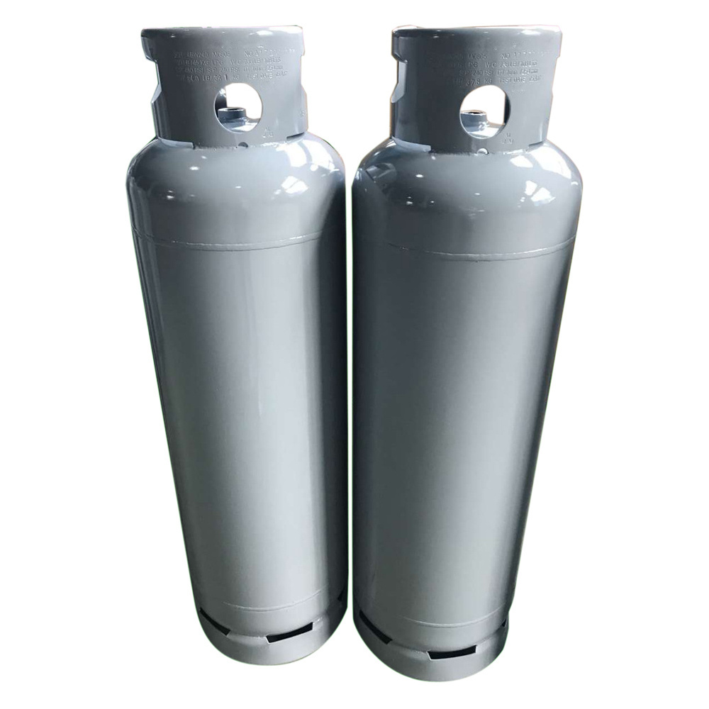 USA DOT4BW standard 45 kg 100 lb propane gas cylinder tank with POL valve.