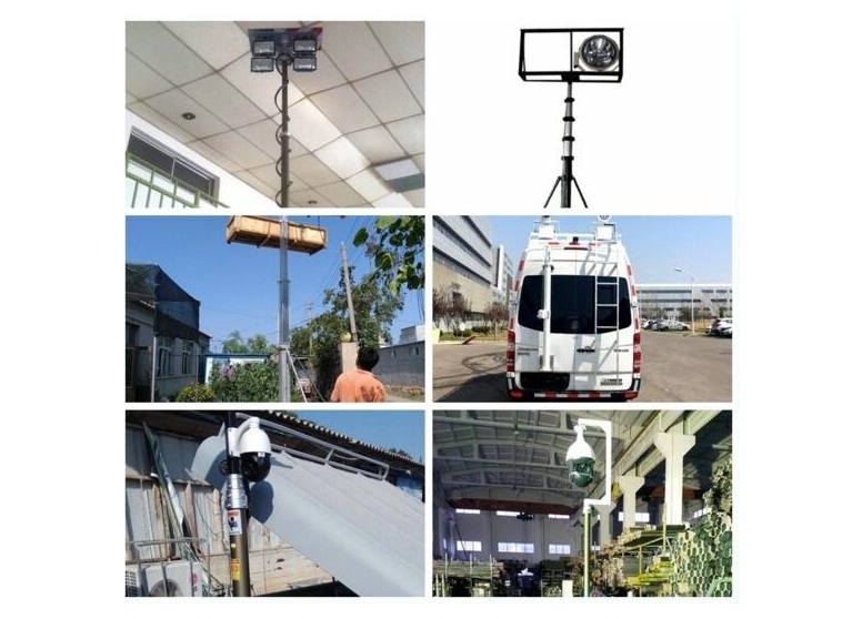 8m 10m 15m security camera heavy duty electric tower telescopic mast motorized telescoping pole