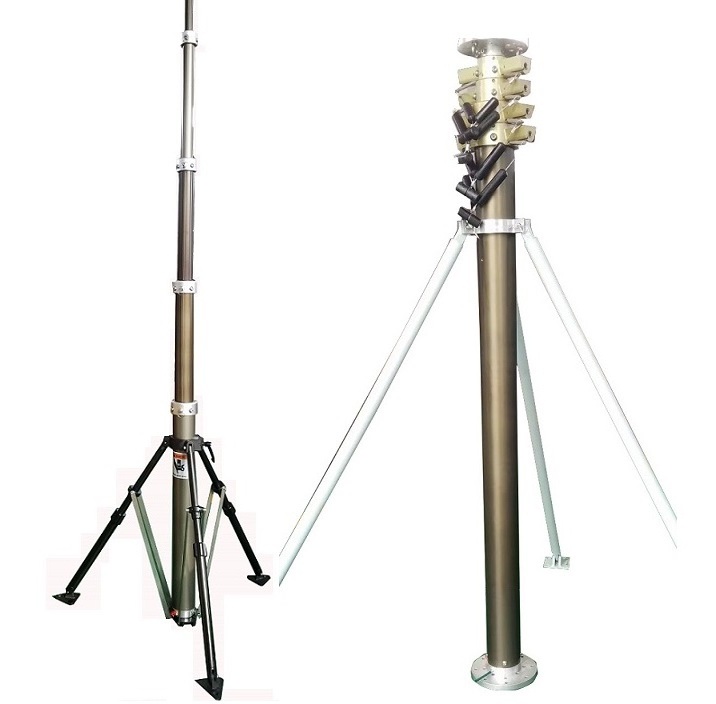 custom telescopic mast for antenna heavy duty mechanical telescoping mast hand crank