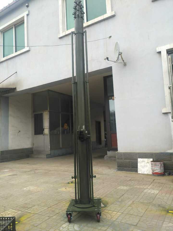 12m to 15m high lighting pole and amatuer use heavy duty motorized or hand crank telescopic mast