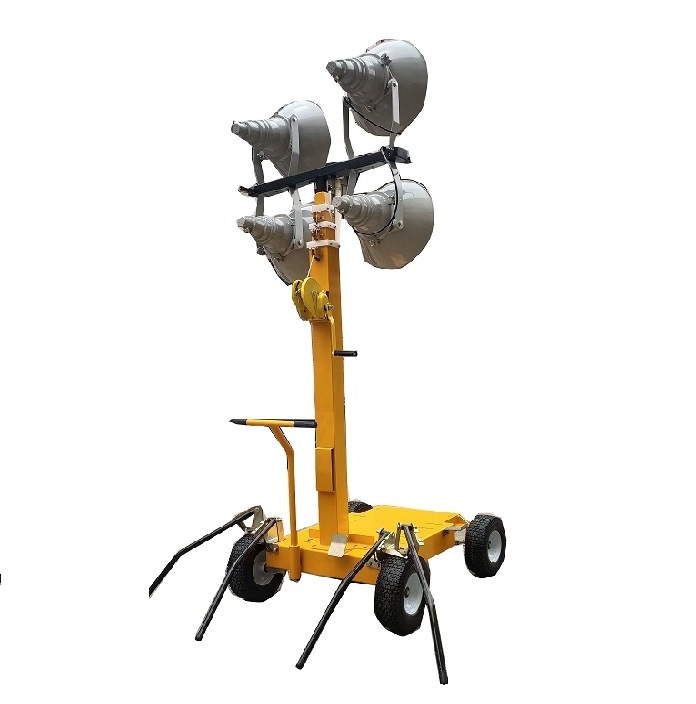 3.5m 4.5m 5m 200W to 1000W pneumatic driven mast Tripod portable LED light towers with LED floodlight