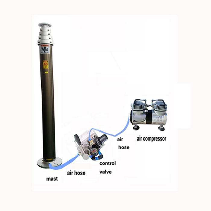 Mobile telescoping CCTV Security Camera Mast Trailer Tower