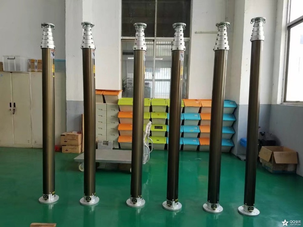 custom telescopic mast for antenna heavy duty mechanical telescoping mast hand crank