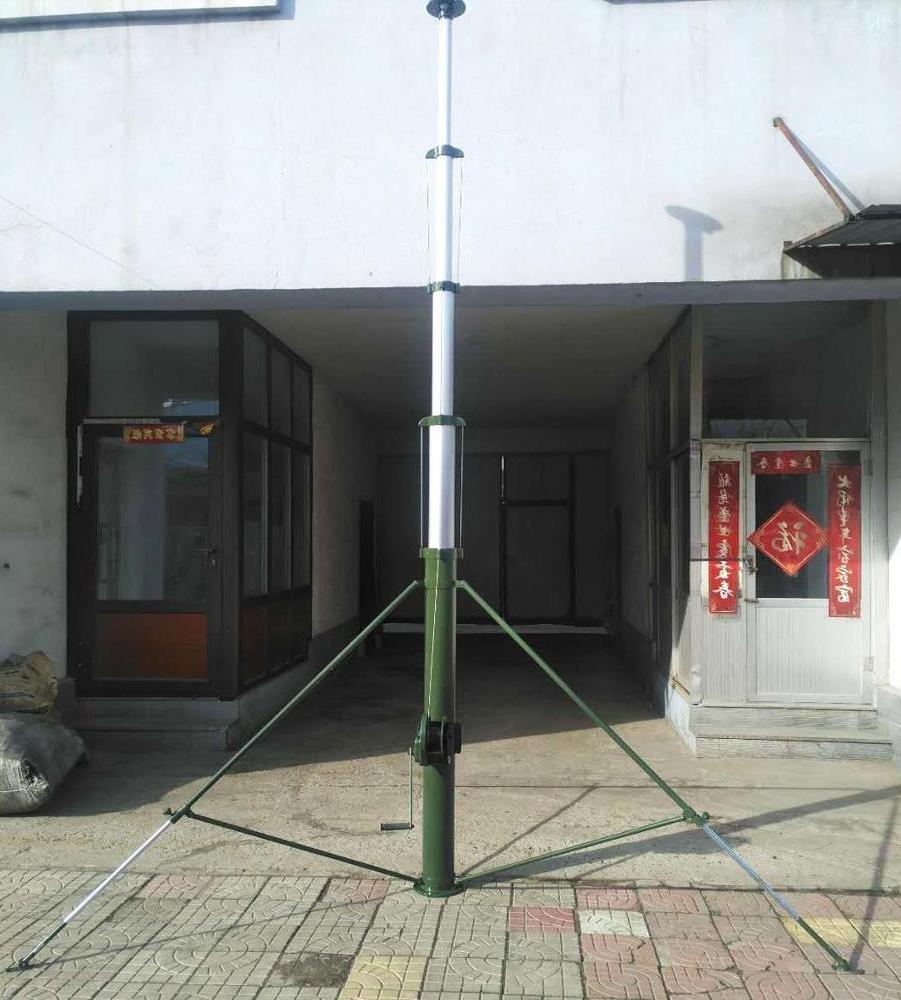 20 meter tower mast manual telescoping pole vehicle mounted crank mast