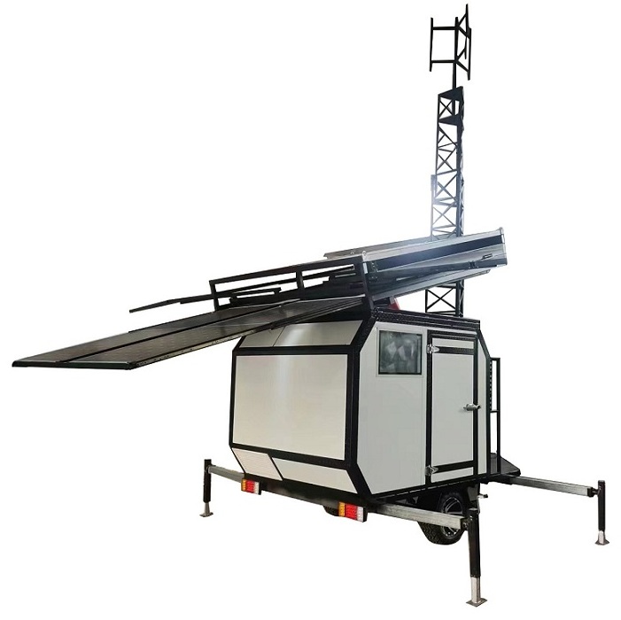 5m to 40m Communication COW cell on Wheels Aluminum and Steel tube Lattice Telescoping Towers