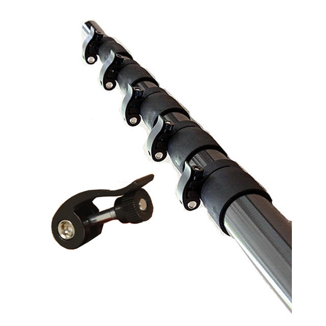 Heavy duty locking telescopic carbon fiber pole