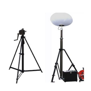 towable LED telescopic tripod balloon work lighting tower mast for road construction