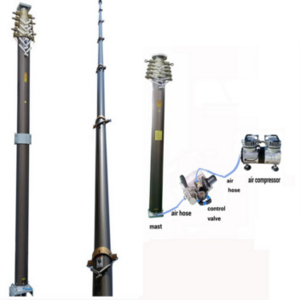 mobile telecommunication tower 6m to 10m street pole telescopic CCTV aerial masts