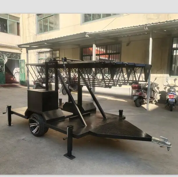 6m 10m 16m 30m COW Cell On Wheels Heavy Trailer Communication Telescopic Mast steel tube Tower