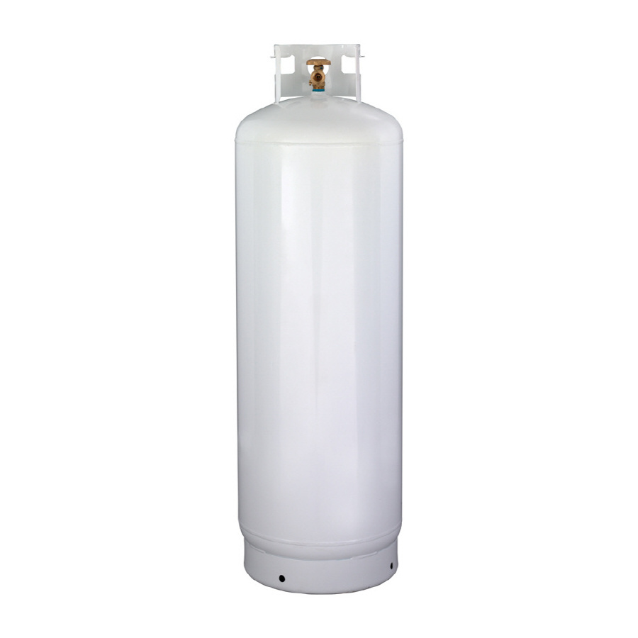 USA DOT4BW standard 45 kg 100 lb propane gas cylinder tank with POL valve.