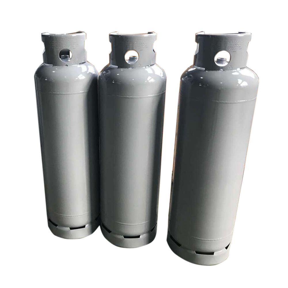 USA DOT4BW standard 45 kg 100 lb propane gas cylinder tank with POL valve.