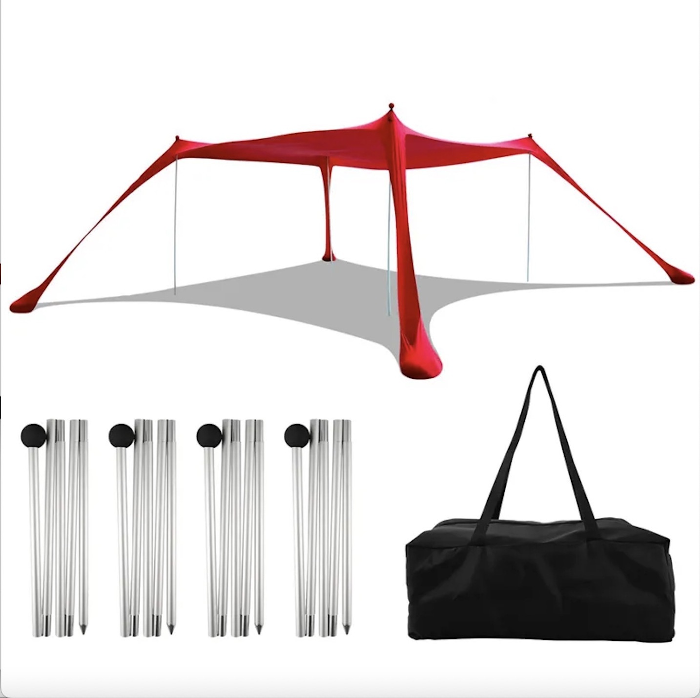 Wholesale New Beach Sun Shade with Sand Anchor Portable Canopy Sun Shelter Pop-up UV50 Fabric Beach Tent