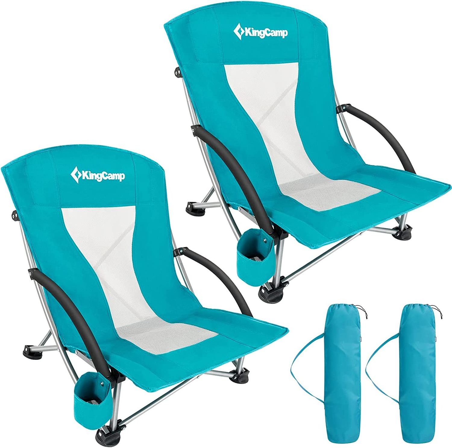 Low Profile Folding Chair for Camping, Beach, Picnic, Sporting Event with Carry Bag