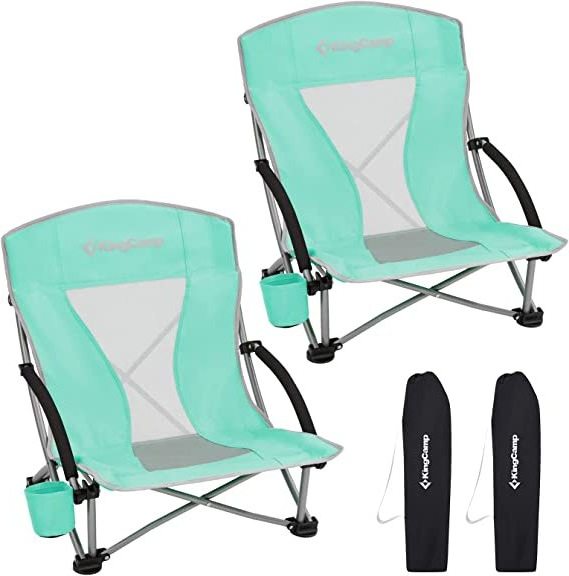 Low Profile Folding Chair for Camping, Beach, Picnic, Sporting Event with Carry Bag