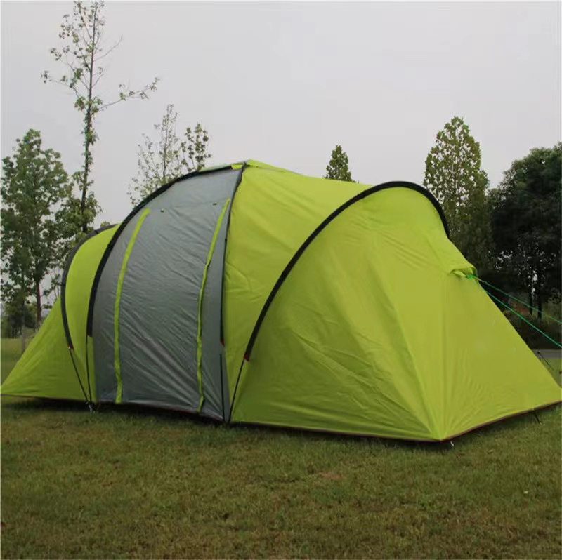 Hot sale outdoor waterproof camping 4 person 2 bedrooms and 1 living room family tent