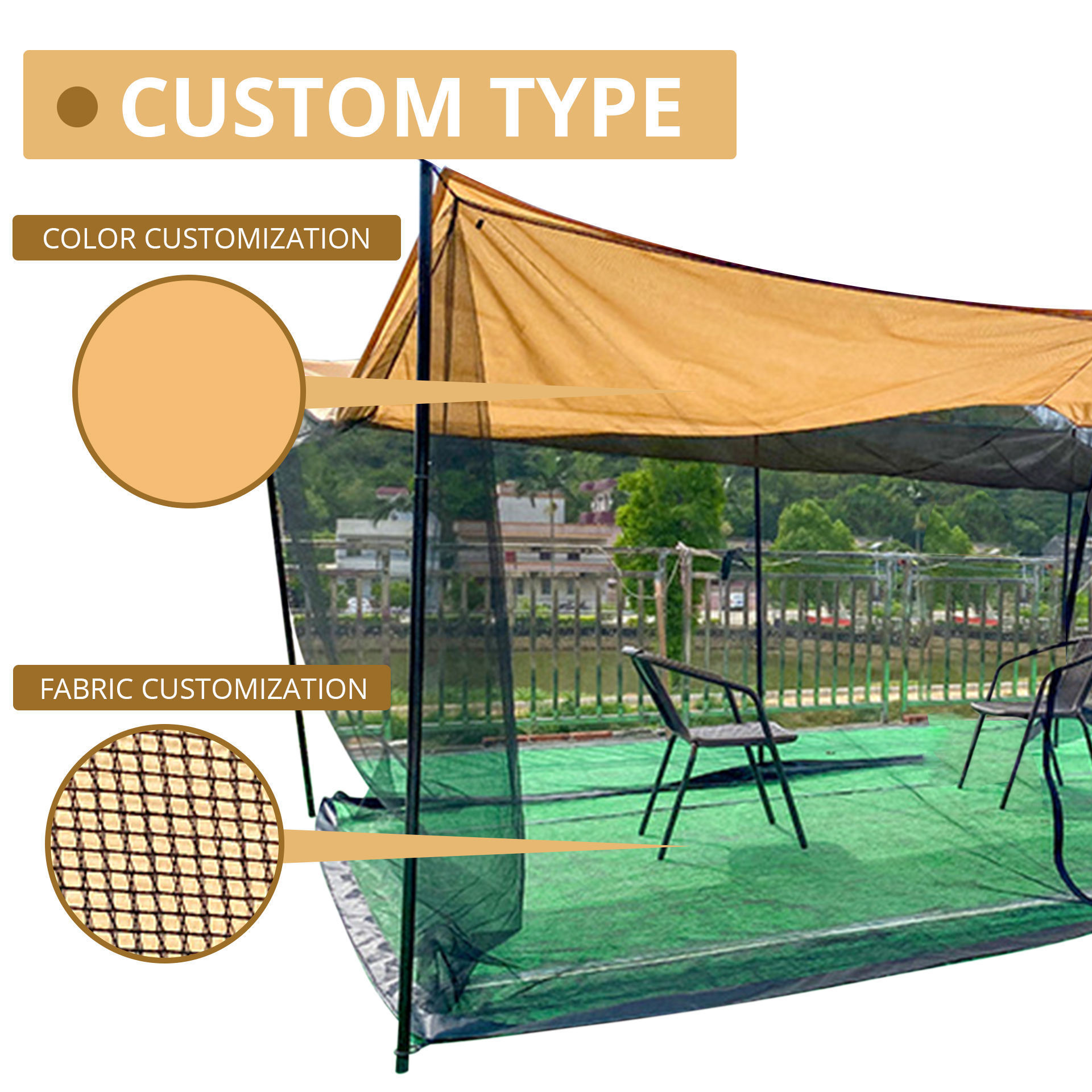 Meditation tent yoga tent outdoor mosquito nets outdoor shade multi-purpose double tent for beach