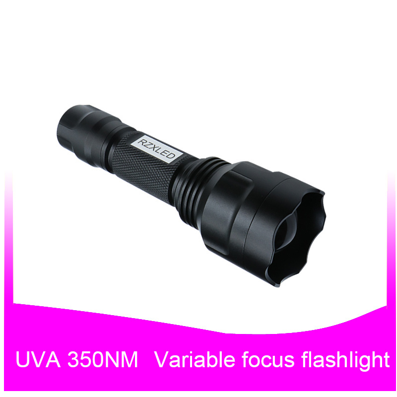 RZXLED Adjustable Focus ultra violet light  3w UVA  365nm 370nm  365nm flashlight