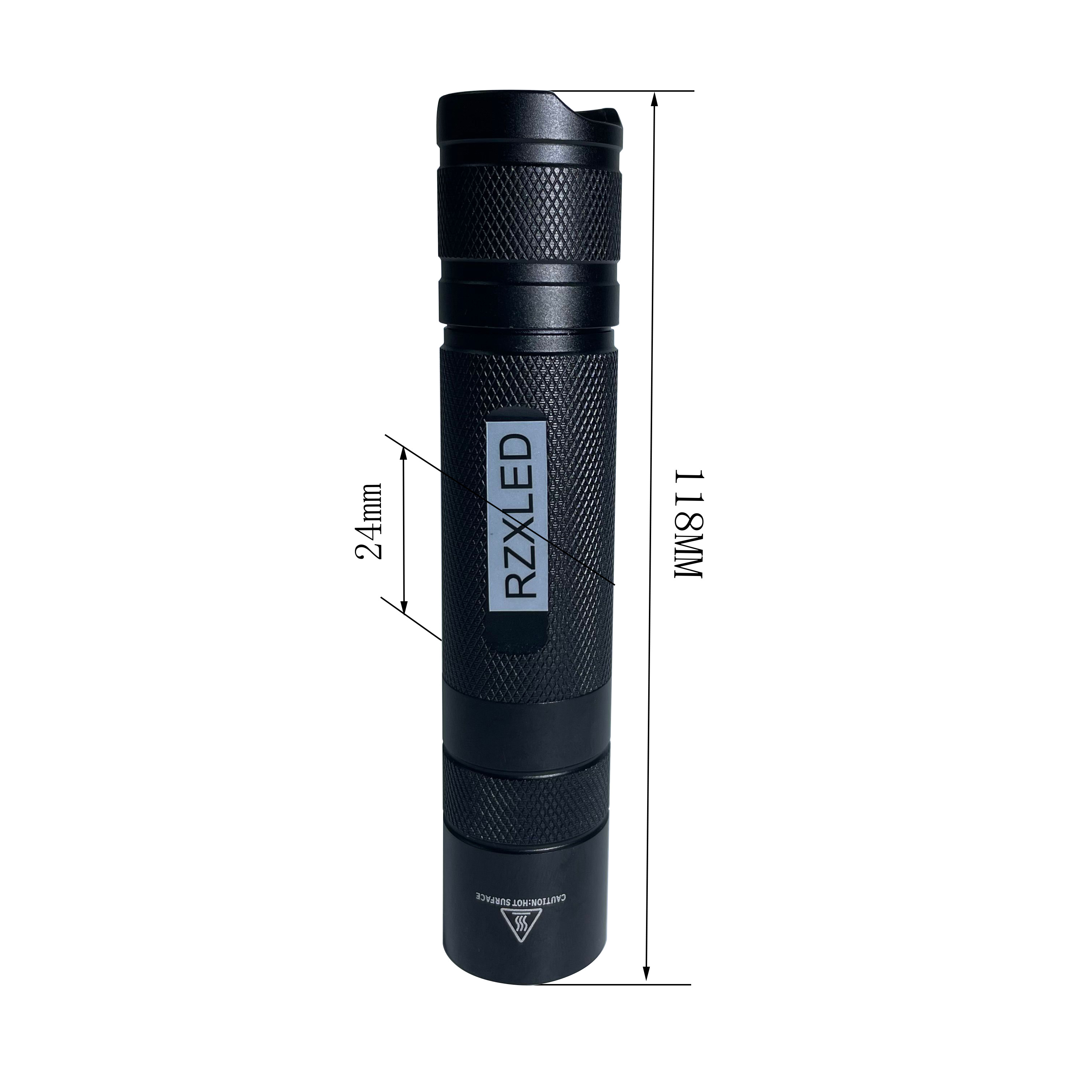 led uvc torch 250nm 254nm 253.7nm 258nm 254nm uv led flashlight 5W 70-90MW AA Battery for Detective Jade