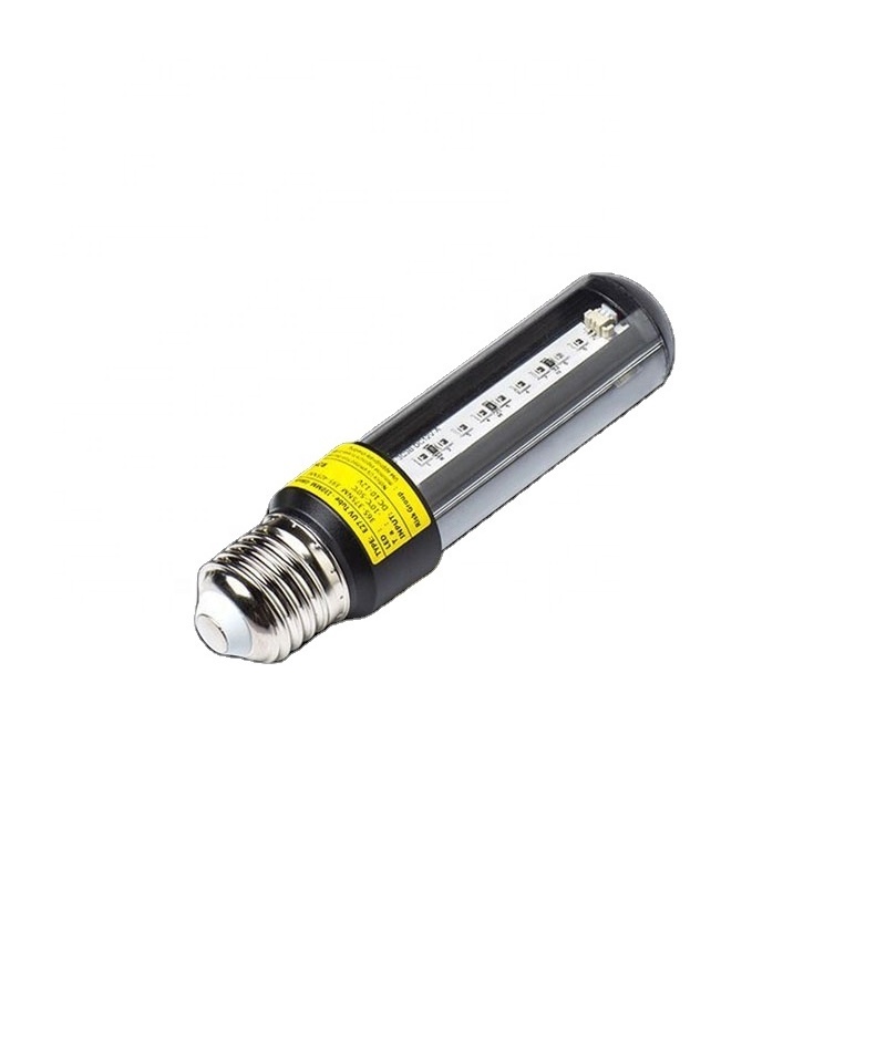 RZXLED 4W 6W 8W  Uv Led E27 Screw Multi-Faceted Led uv Tube dual-wavelength  Uva365nm + Uva395nm Uv mosquito killer