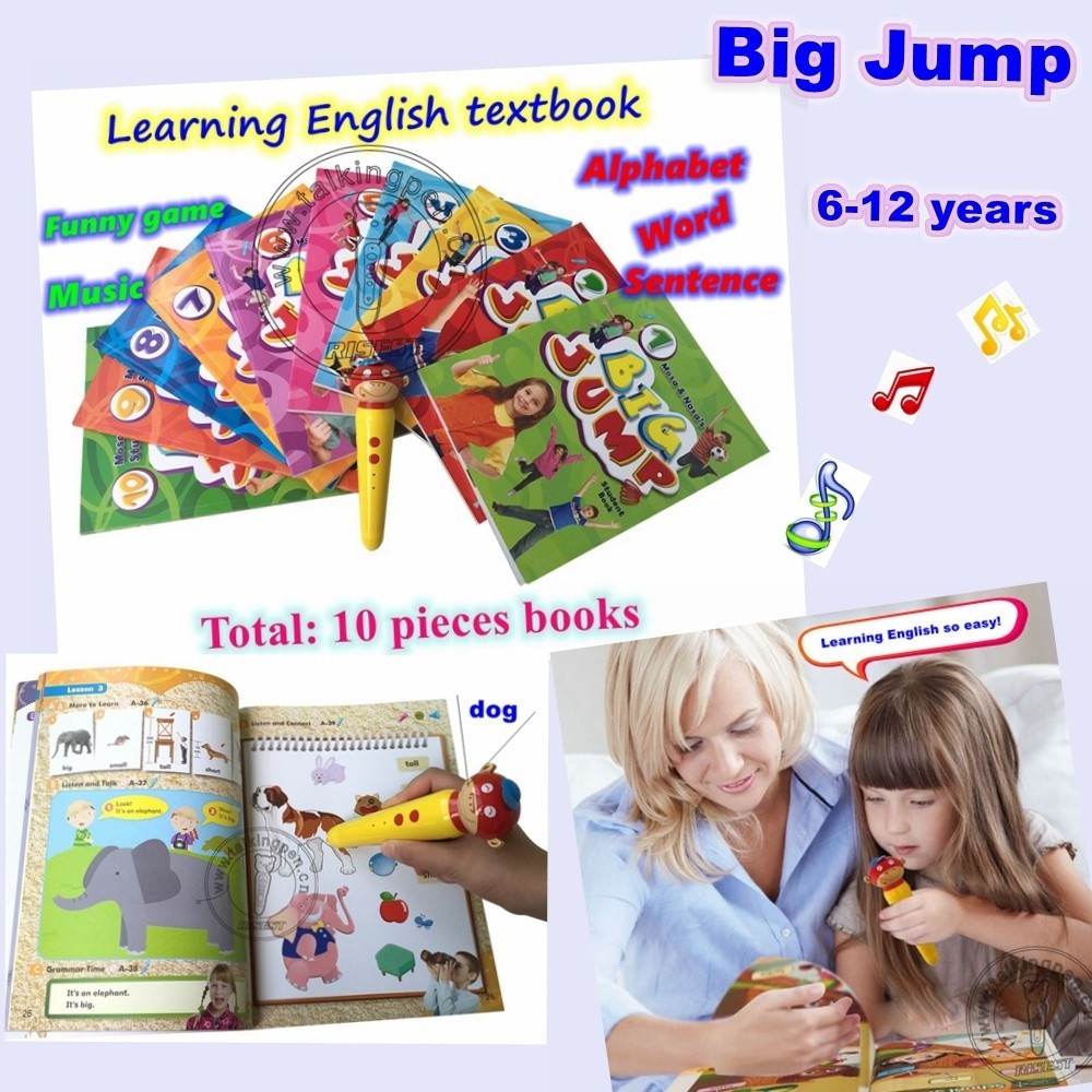 Big Jump Kids Magic Audio English Speaking Book Voice Recorder Pen Talking Pen book