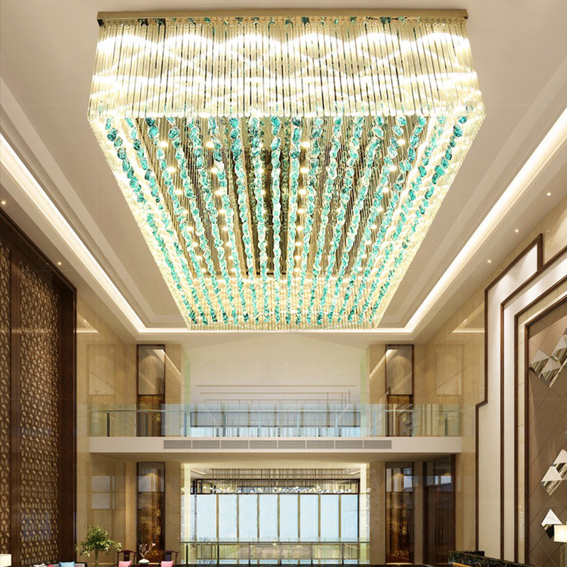 Hotel Chandelier Crystal K9 Support Customize Modern Chandelier For Low Ceiling Wall Hanging Light Fixture Luxury Ceiling Lights