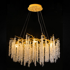 Glass Lighting Fixtures Modern Gold Luxury Living Room Bedroom Dining Room Chandelier Chandeliers Pendant Lights