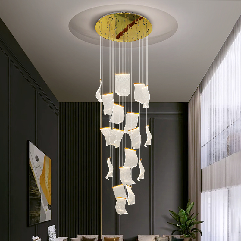 LED Modern Decorative Aluminum Chandelier Ceiling Hotel Indoor Hanging Pendant Lamp Chandelier Modern