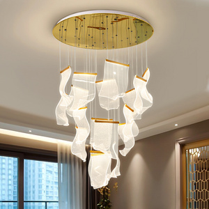 LED Modern Decorative Aluminum Chandelier Ceiling Hotel Indoor Hanging Pendant Lamp Chandelier Modern