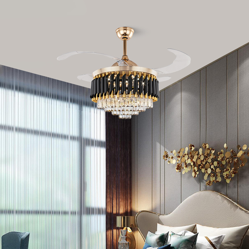 Zhongshan Top Lighting Manufacturer Big k9 Chrome Silver Luxury Modern Led Crystal Chandelier  Black Decoration Chandelier