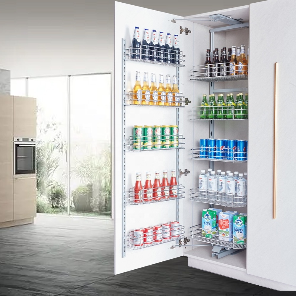 pull out soft stop tall unit organizer sliding tandem kitchen cabinet pantry unit