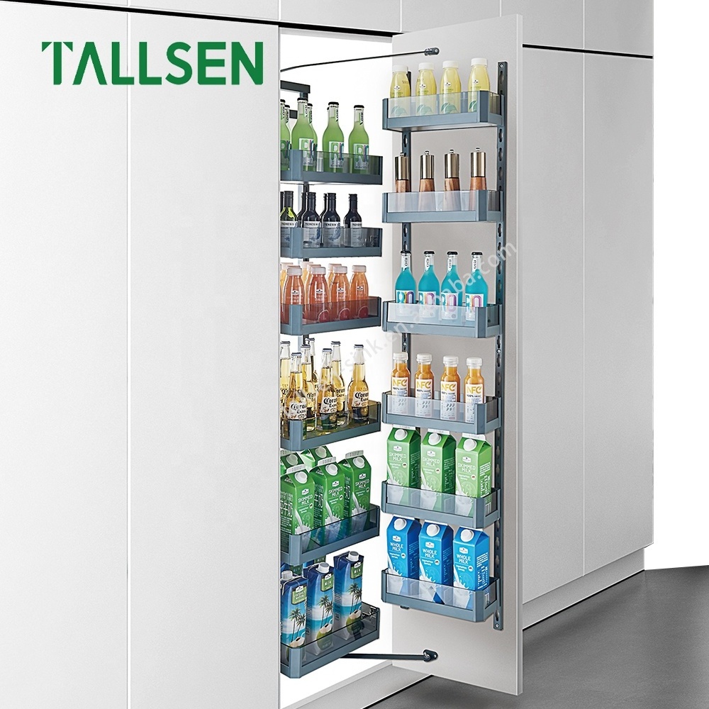 4/5/6 layer Cabinet storage accessories pull out tall unit tandem glass basket modular kitchen pantry tall unit