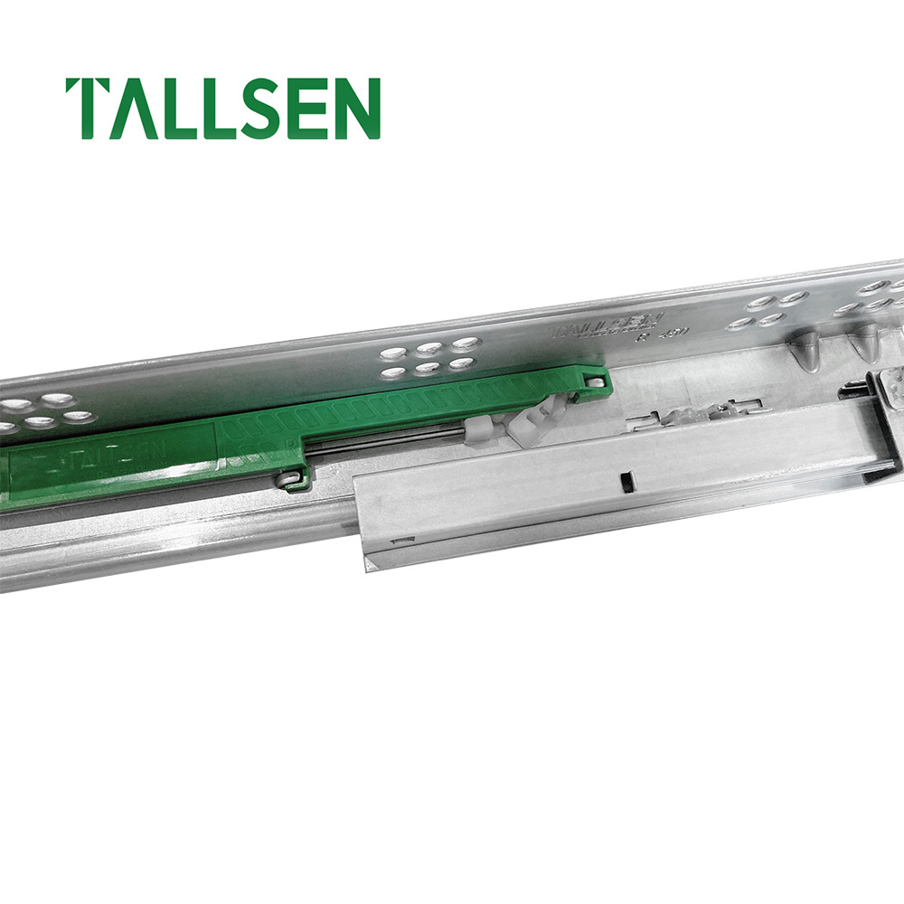 TALLSEN Factory Direct Manufacturer Telescopic Cabinet Full Extension Soft Close Kitchen Channel  Runner Undermount Drawer Slide