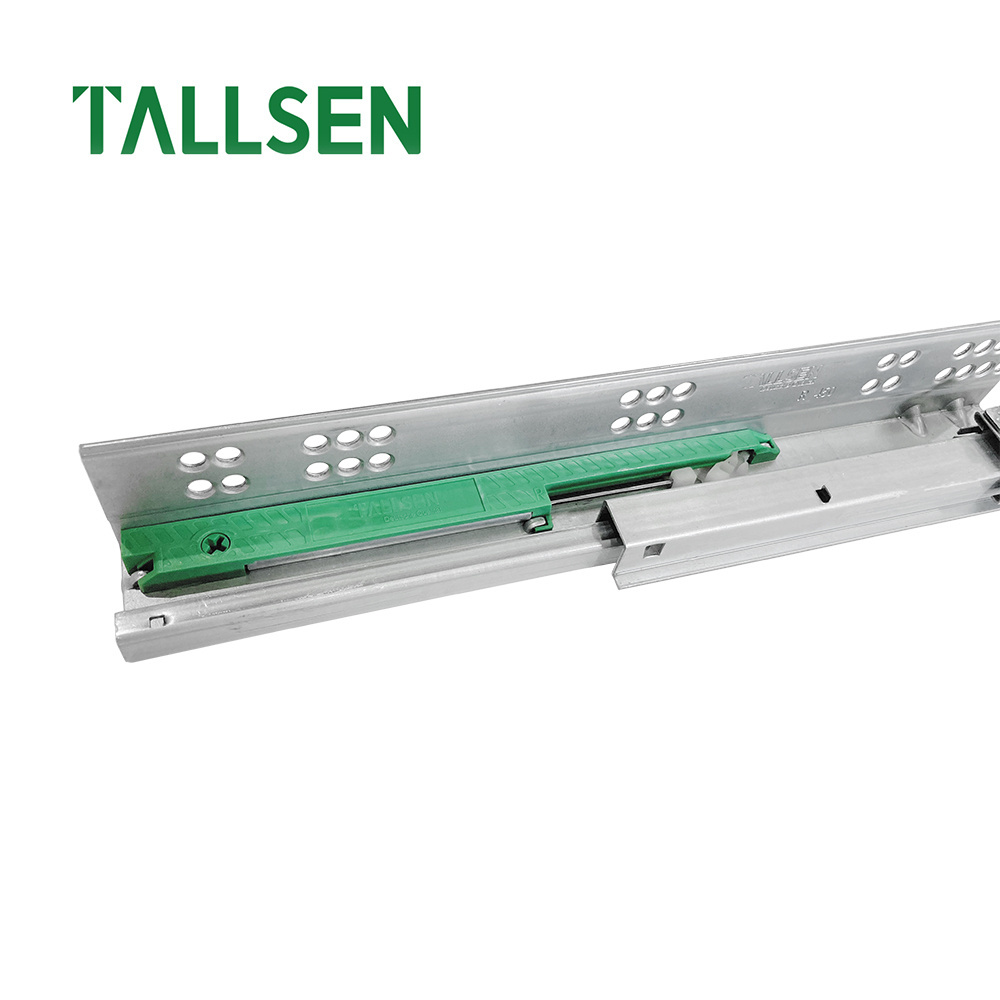 TALLSEN Factory Direct Manufacturer Telescopic Cabinet Full Extension Soft Close Kitchen Channel  Runner Undermount Drawer Slide