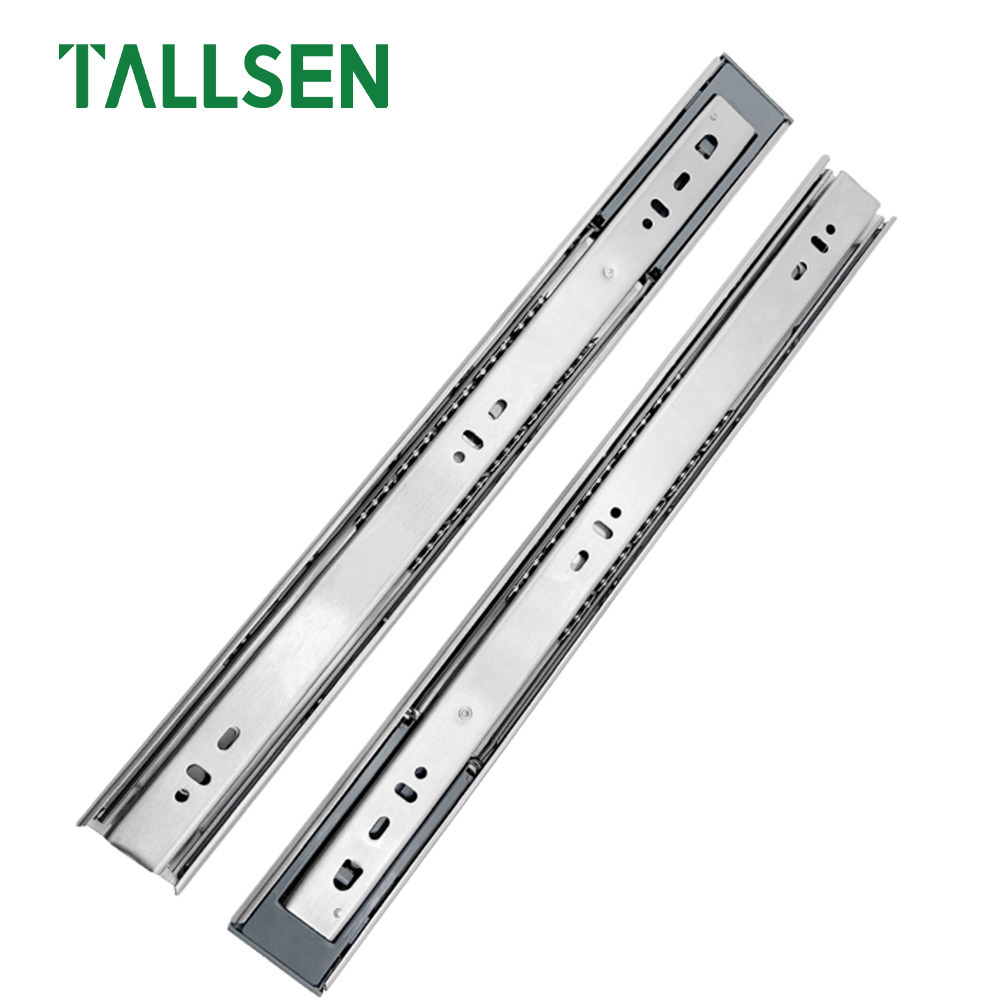 TALLSEN  High Quality Wholesale  Full Extension  Channel  Soft Close Push To Open Stainless Steel Ball Bearing Drawer Slide