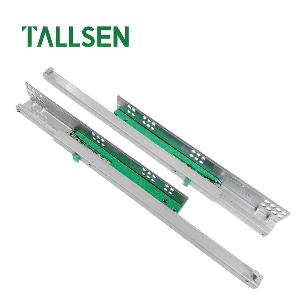 TALLSEN under mount heavy duty concealed telescopic slide 2 fold undermount drawer slides soft close