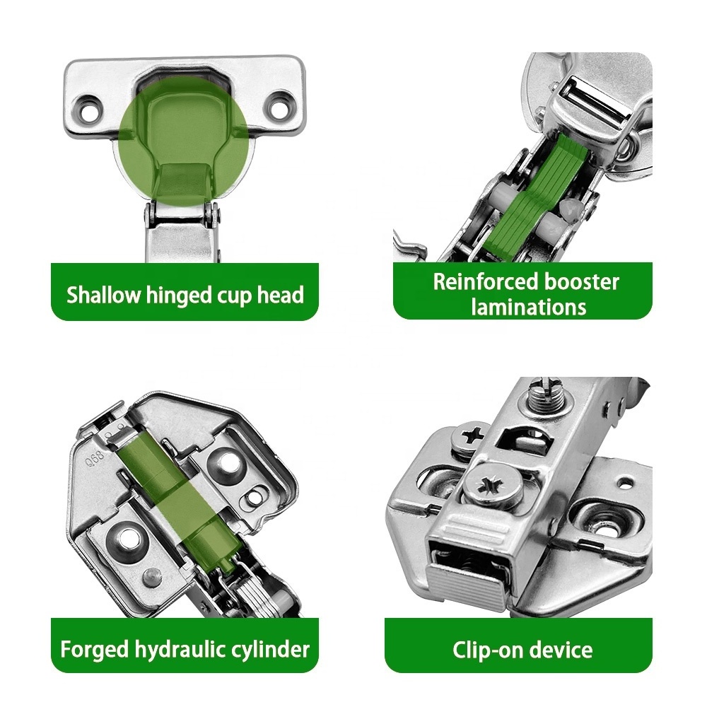 TALLSEN 110 Degree 35mm Clip On Two Way 3D adjustable hydraulic Soft Close Furniture Cabinet Hinge