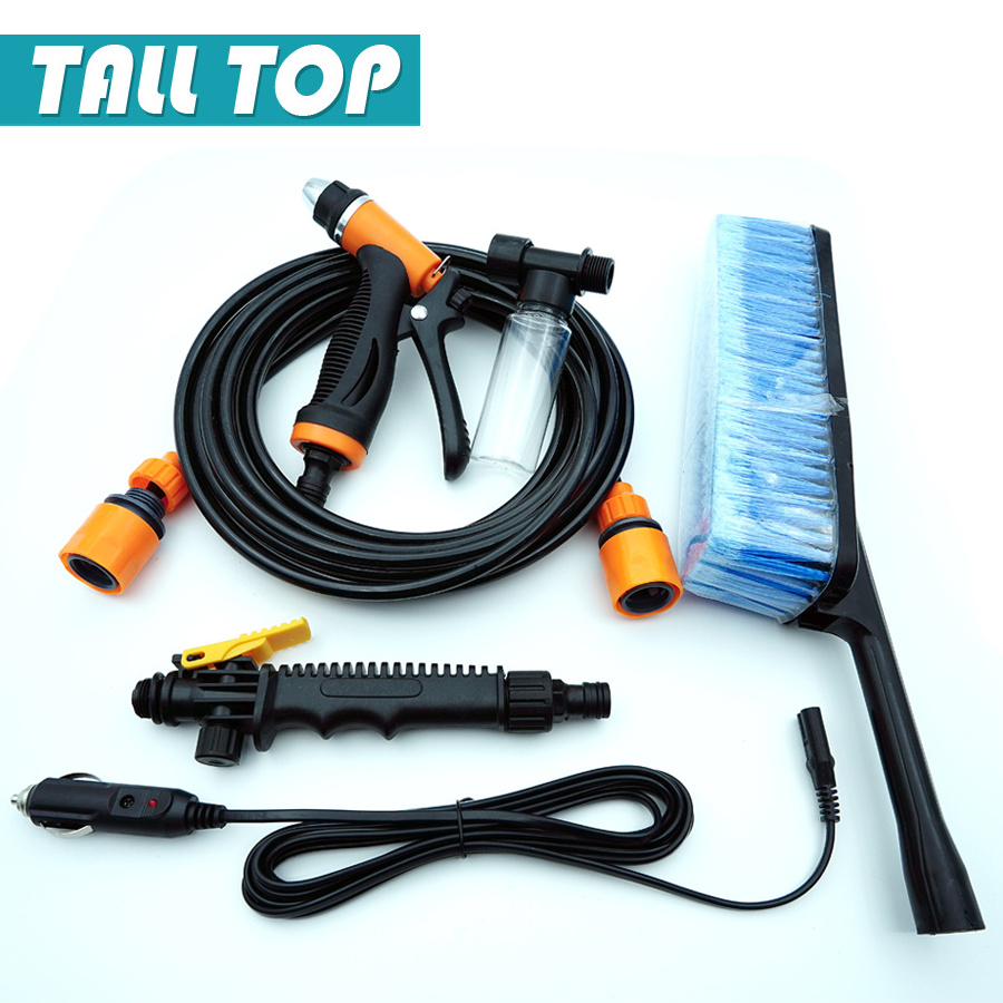 Garden Water Hose Sprayer Nozzle High Pressure Car Lengthen Wash Foam Gun And Brush