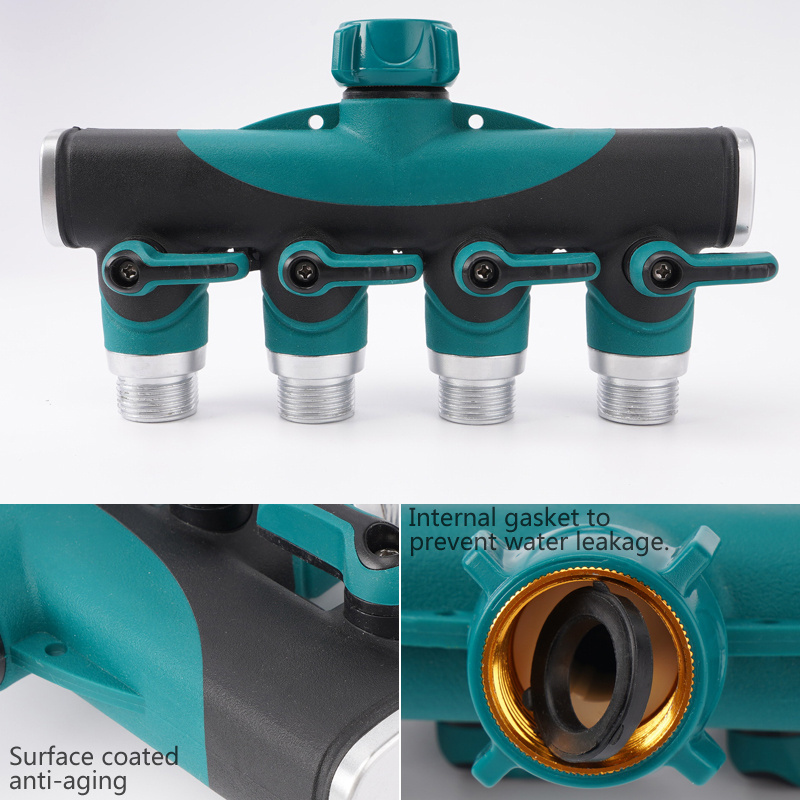 Garden Hose Valve Connect Outside Spigot Extension 3/4'' Water Hose Agricultural 1 Ways Durable Garden Water Tap Connector