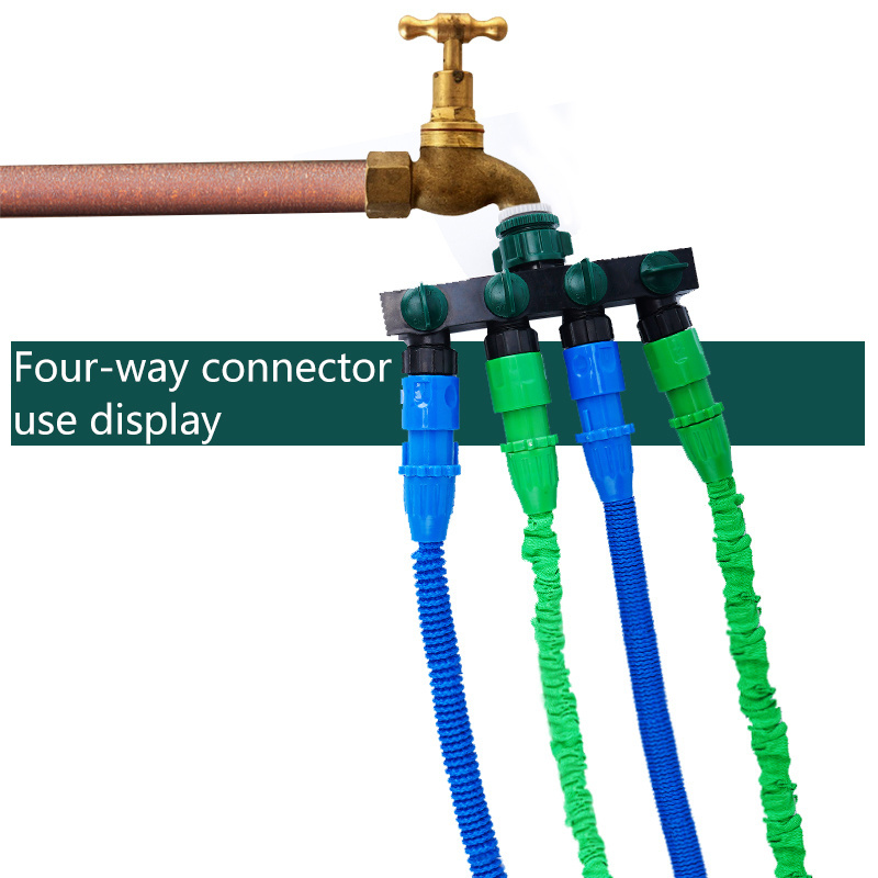 4 Way Home Garden Agricultural Hose Pipe Splitter plastic Irrigation Water Connector