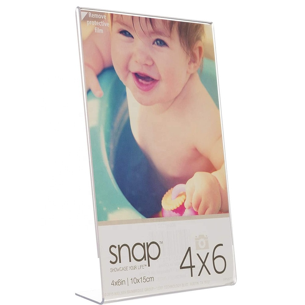 Acrylic Photo Frame Clear Acrylic Self Free Standing 4x6 Picture Acrylic Frame