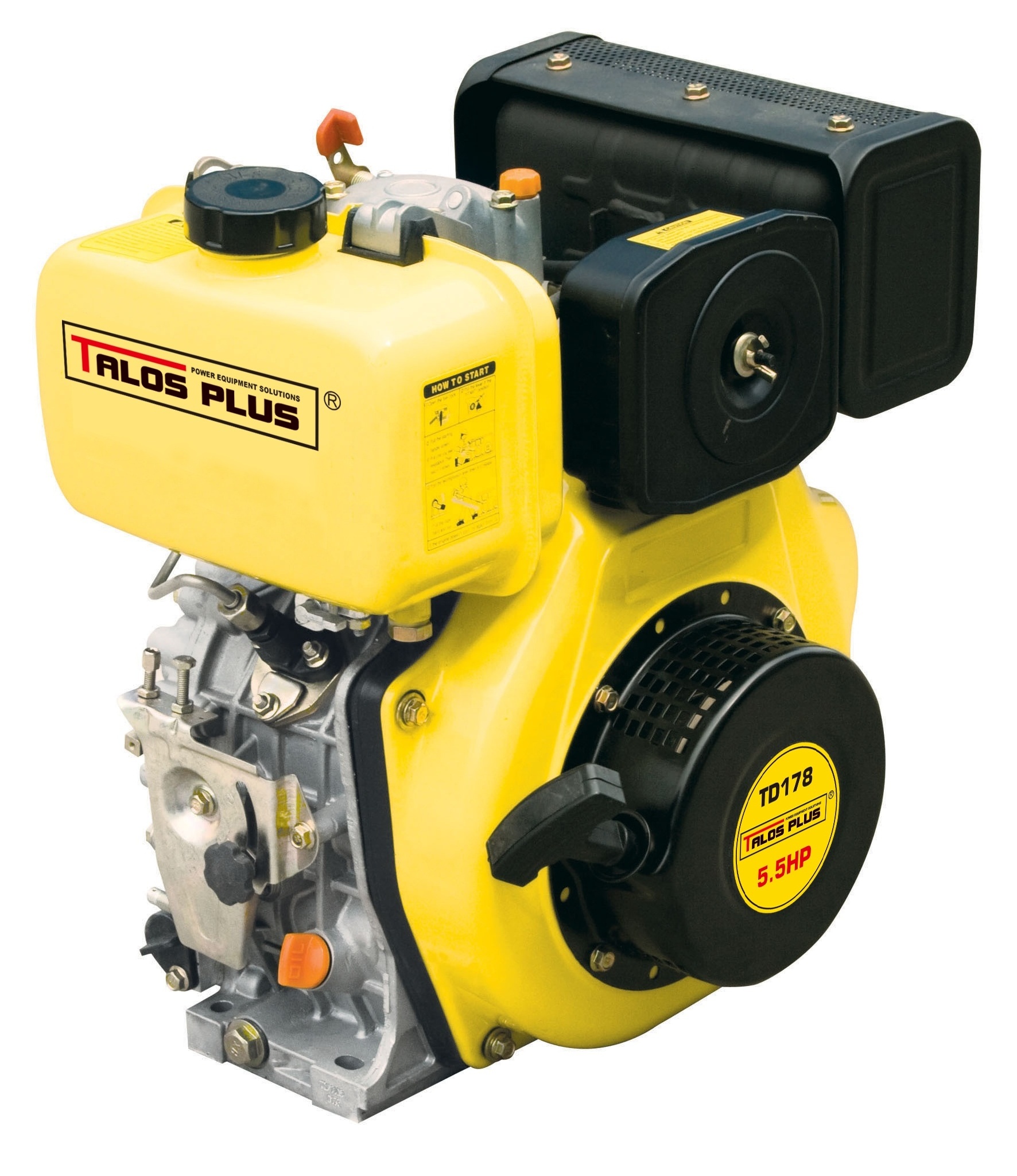 9 HP 4-Stroke Air Cooled 1800 RPM Low Speed TD186FS Diesel Engine