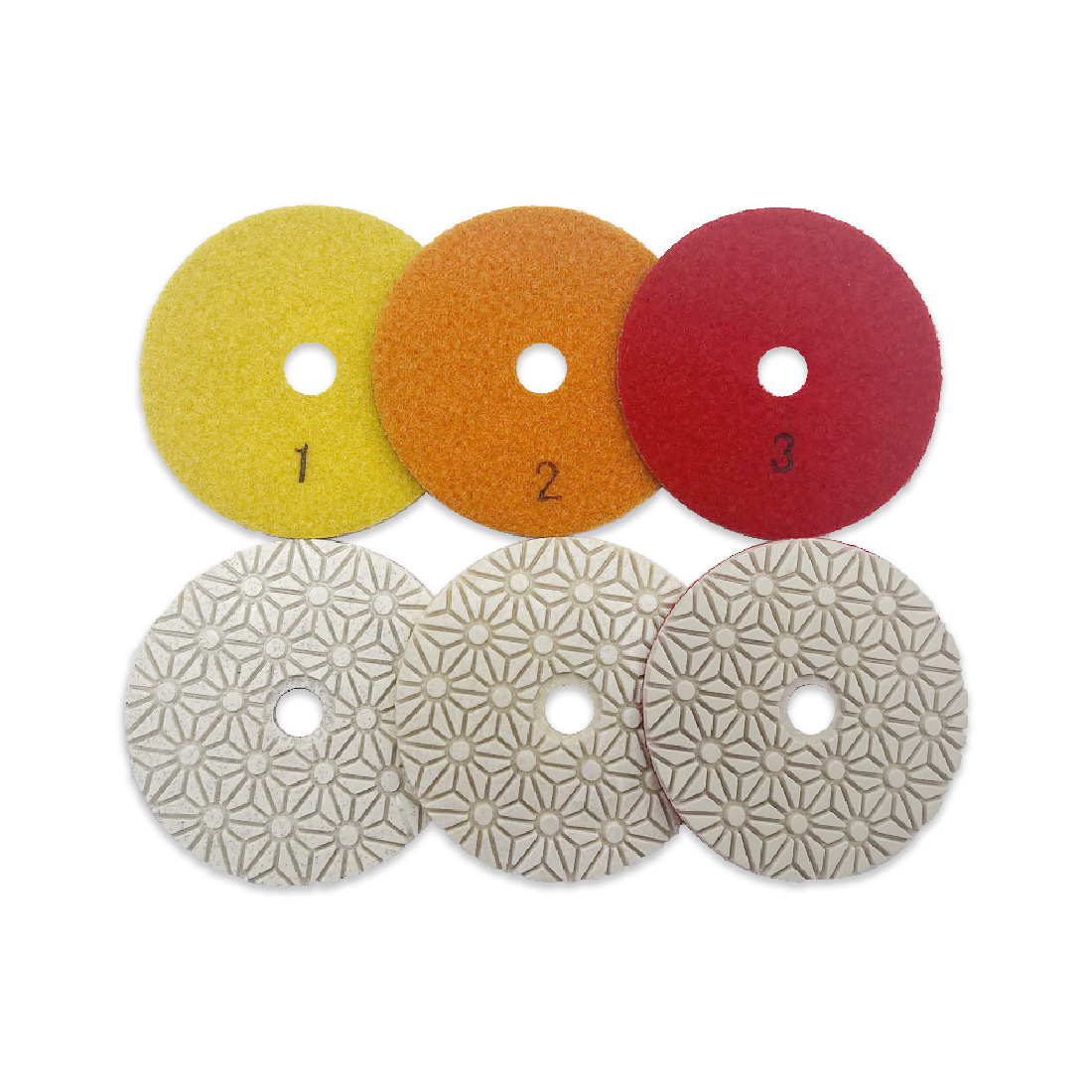 3 step wet/dry for all stone diamond flexible resin diamond polishing pad