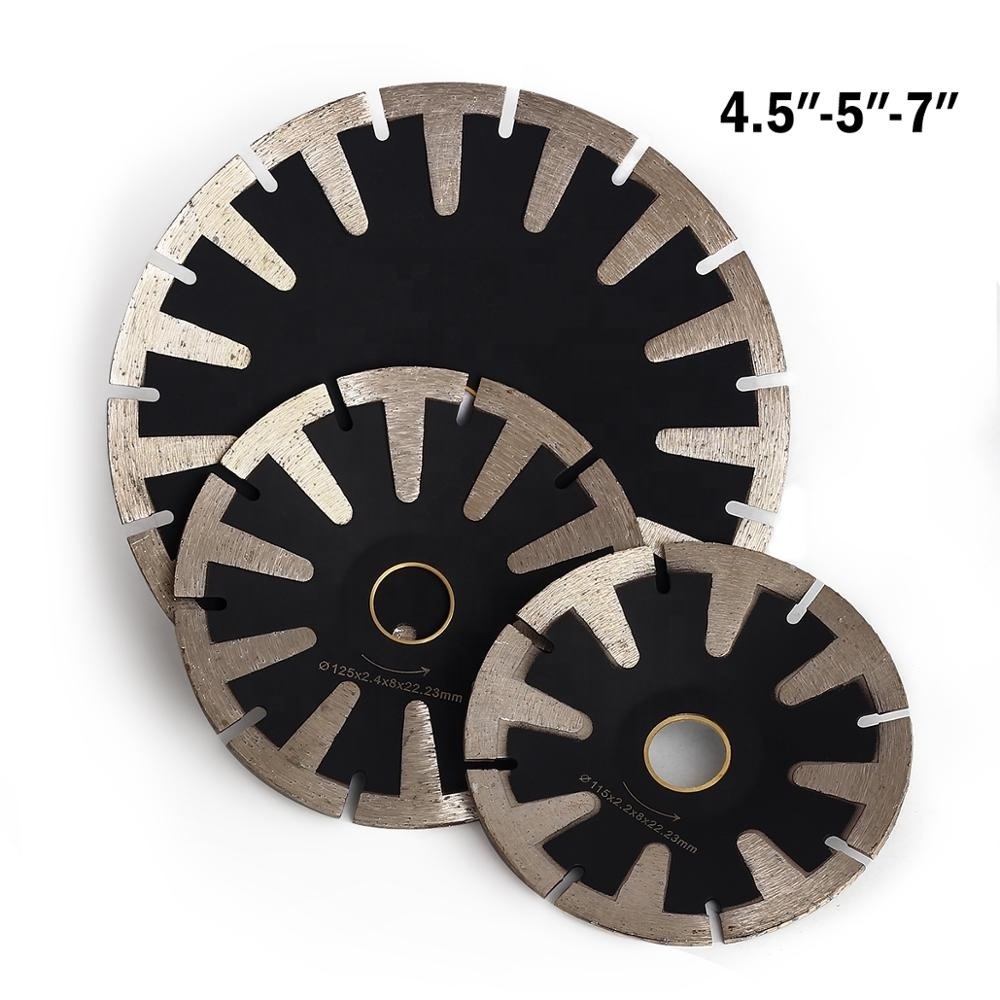 5 Inch Concave Curved Disc Diamond Saw Blade T-Segmented Turbo Rim Cutting Disc For Granite Marble Convex Diamond Tool