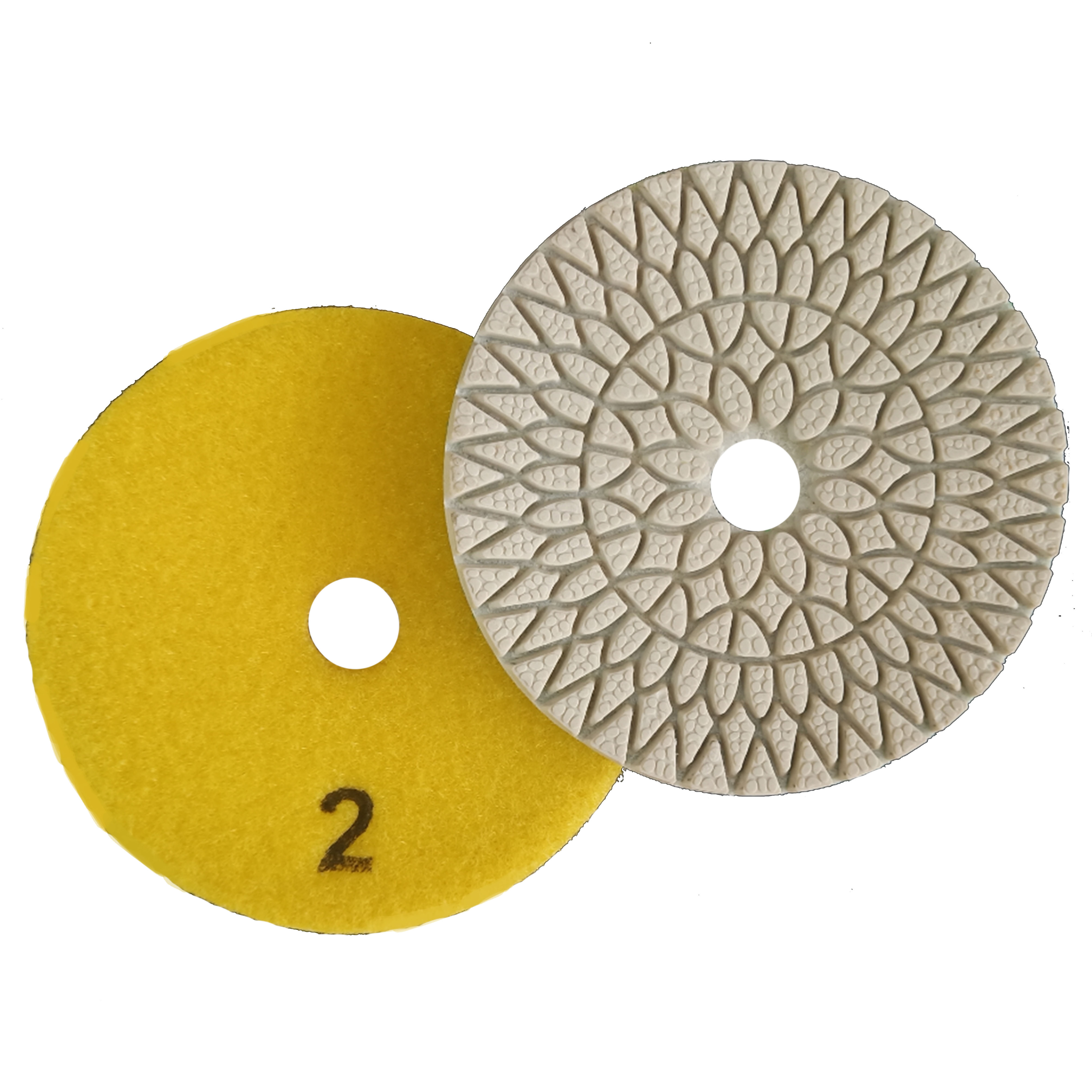 4 inch 3 Step Dry diamond Polishing Pads for marble granite  and concrete made of fine Grade diamond and resin powder