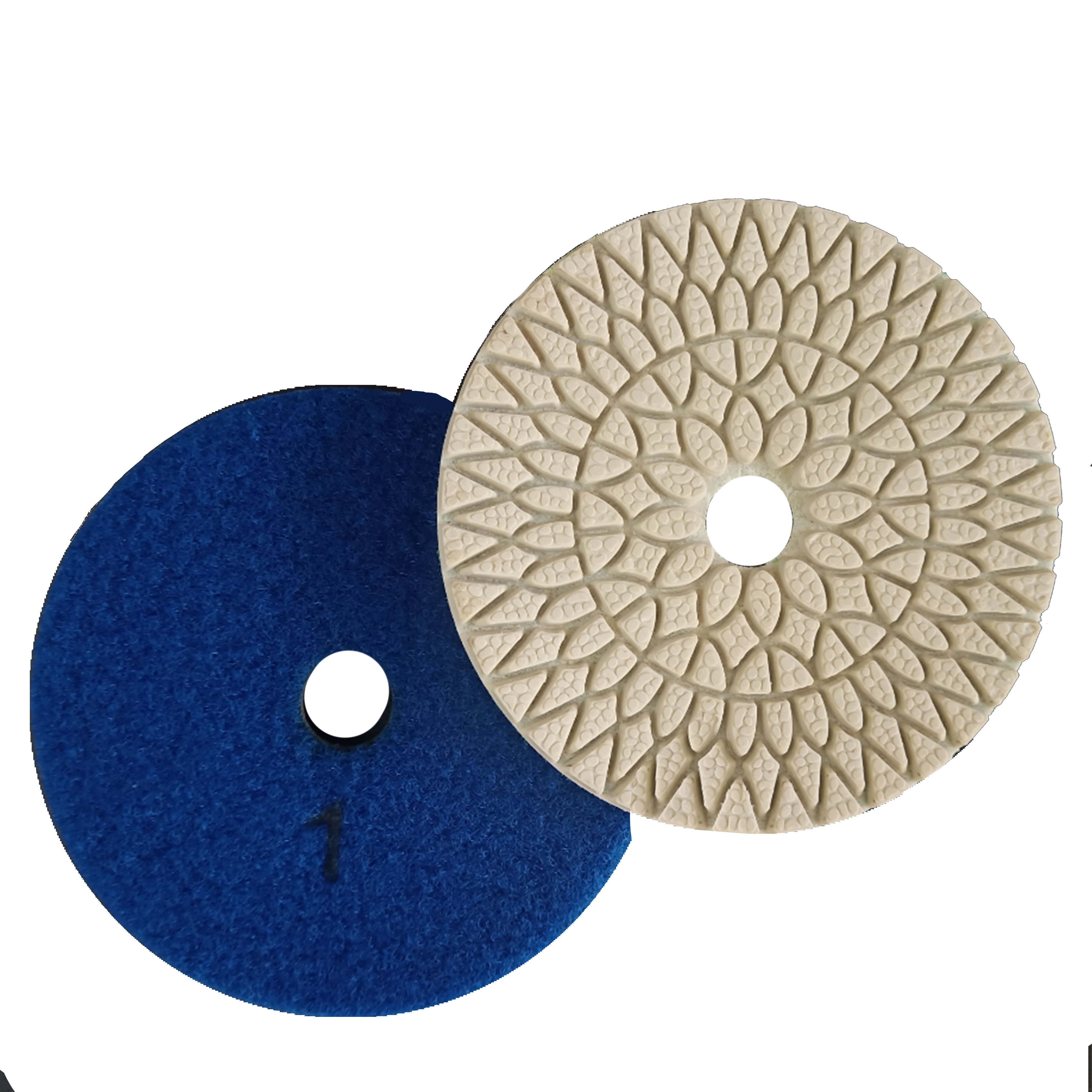 4 inch 3 Step Dry diamond Polishing Pads for marble granite  and concrete made of fine Grade diamond and resin powder