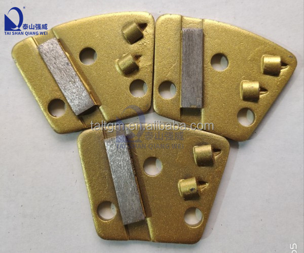 Trapezoidal diamond Grinding Block Grinding Pad with Sharp Segment Two used for Epoxy paint removal