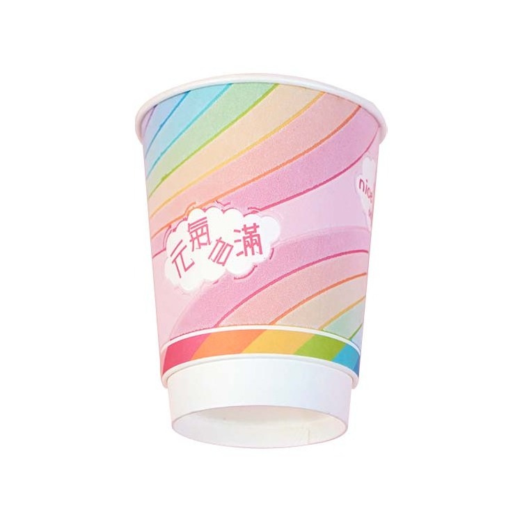 Hot Sale Disposable 22 Oz Jolly Pink 3D Coffee Paper Cup