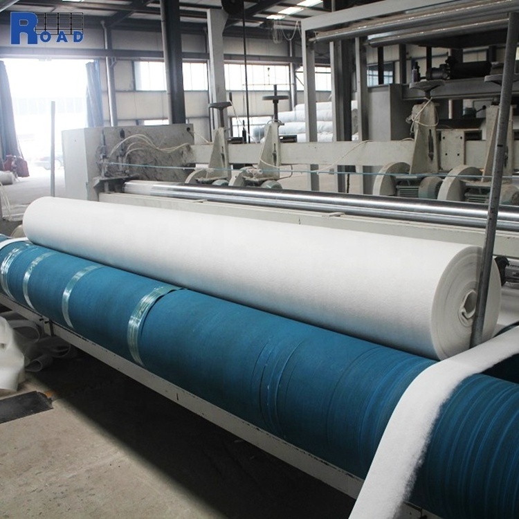 high strength 150 200g low price  staple fiber geotextile fabric  membrane sheet  for landfill construction retaining wall