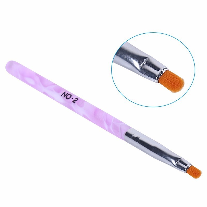 NAB036 7pcs set acrylic nail brush  for nail art 3D polish PEN gel  painting drawing brushes set