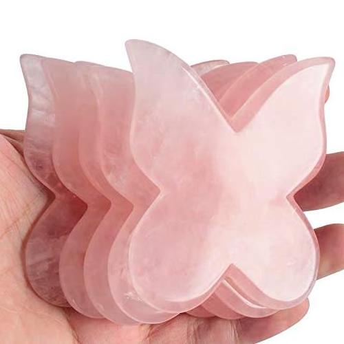 Customise natural  neck back full body gua sha rose quartz 100% natural health gua sha facial guasha jade stone